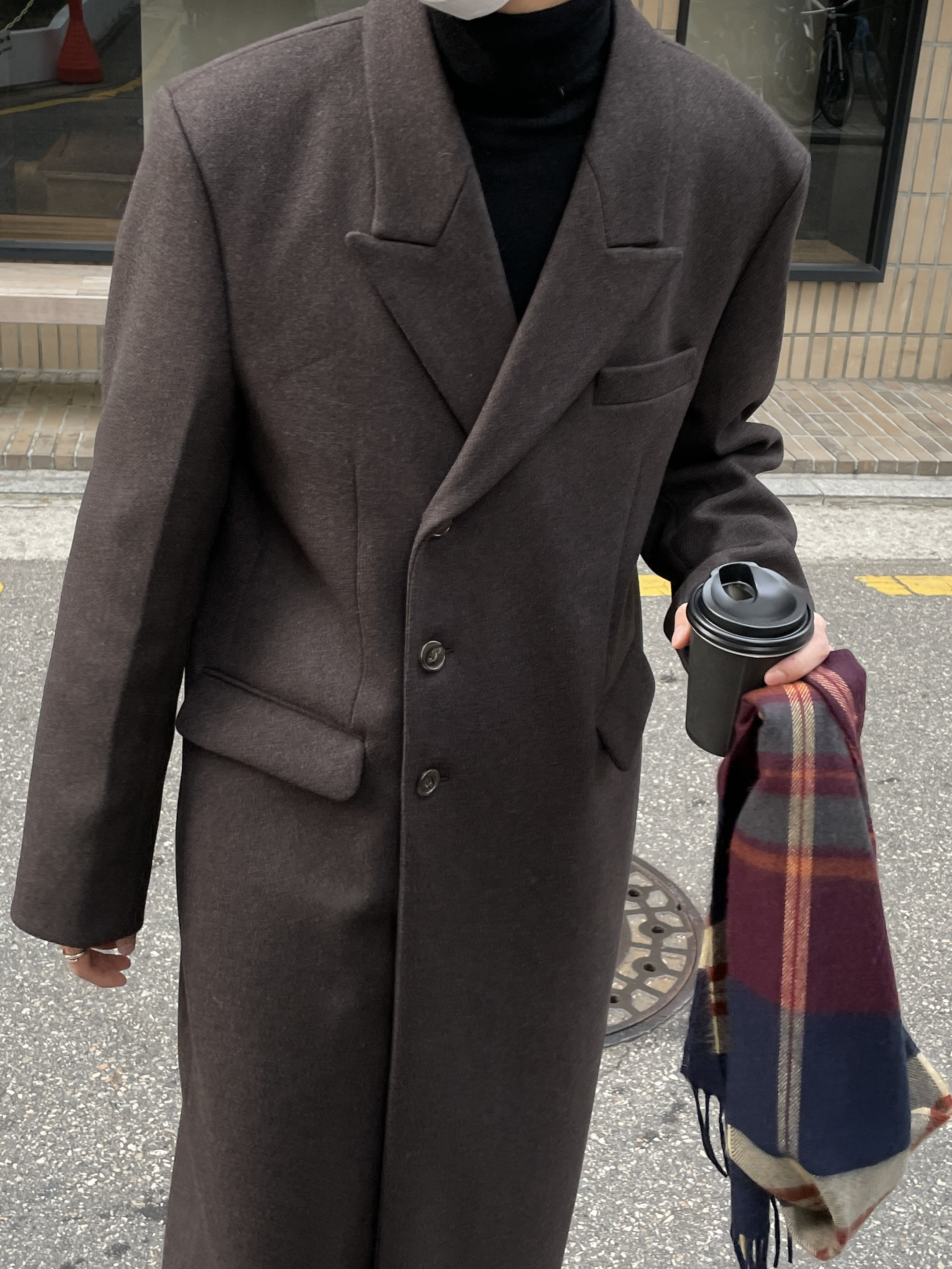 Classic half double long coat