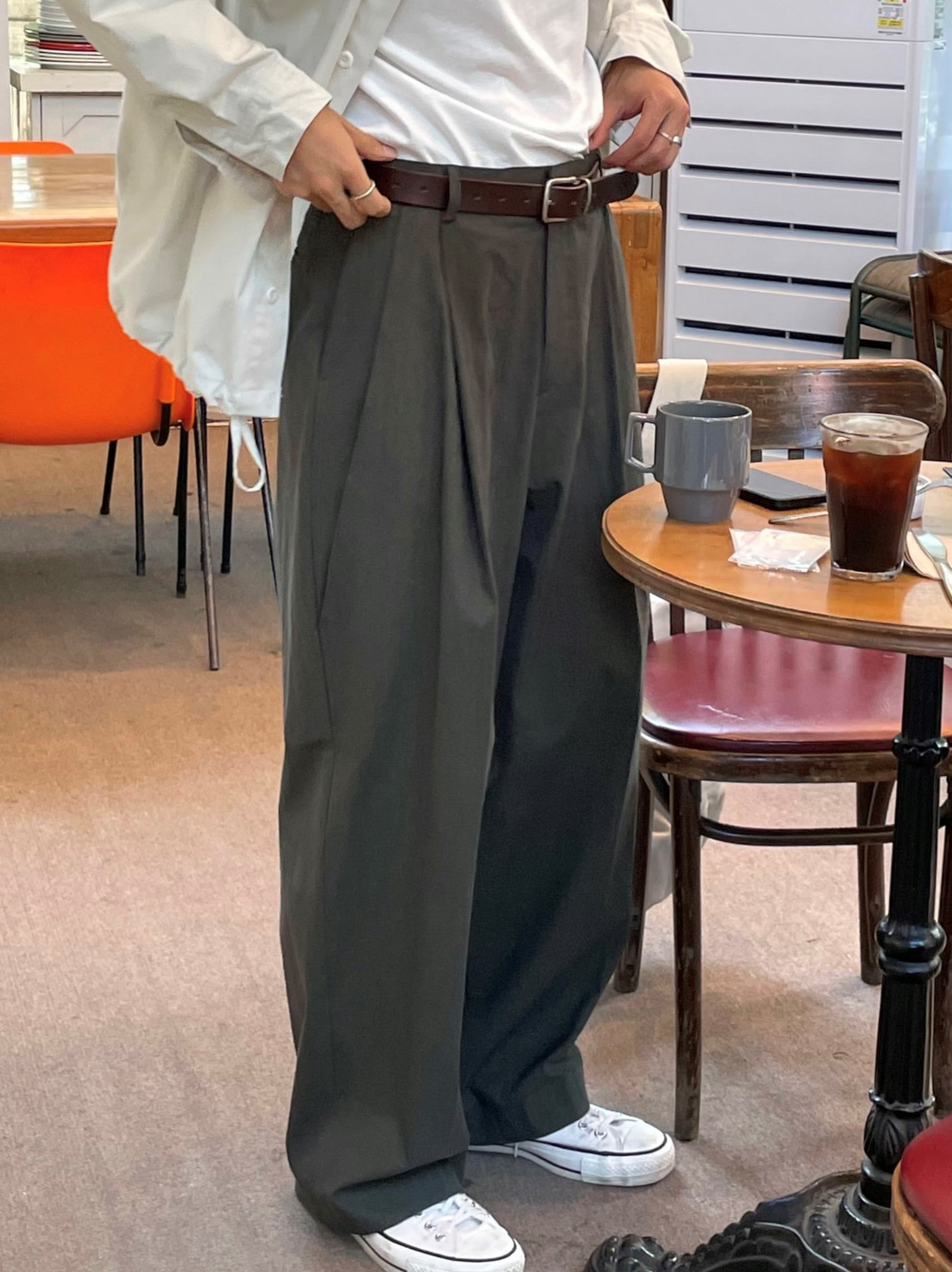 Coil over wide pants